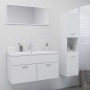 Juego de muebles de baño madera de ingeniería blanco brillo de , Muebles de baño - Ref: Foro24-3071159, Precio: 330,97 €, Des...