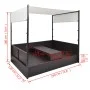 Cama de jardín con toldo ratán sintético marrón 190x130 cm de vidaXL, Camas para exteriores - Ref: Foro24-42900, Precio: 519,...