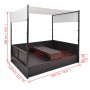 Cama de jardín con toldo ratán sintético marrón 190x130 cm de vidaXL, Camas para exteriores - Ref: Foro24-42900, Precio: 478,...