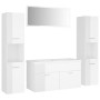 Juego de muebles de baño madera de ingeniería blanco brillo de , Muebles de baño - Ref: Foro24-3071249, Precio: 405,24 €, Des...