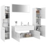 Juego de muebles de baño madera de ingeniería blanco brillo de , Muebles de baño - Ref: Foro24-3071249, Precio: 405,24 €, Des...
