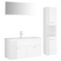 Juego de muebles de baño madera de ingeniería blanco brillo de , Muebles de baño - Ref: Foro24-3071429, Precio: 395,96 €, Des...