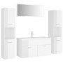 Juego de muebles de baño madera de ingeniería blanco brillo de , Muebles de baño - Ref: Foro24-3071519, Precio: 468,22 €, Des...