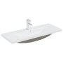 Lavabo empotrado con grifo cerámica blanco 101x39x18 cm de , Lavabos - Ref: Foro24-148627, Precio: 288,96 €, Descuento: %
