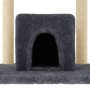 Rascador para gatos con postes de sisal gris oscuro 154 cm en Mobiliario para gatos | Comprar online en Foru.es