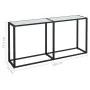 Konsolentisch aus gehärtetem Glas aus weißem Marmor, 160 x 35 x 75,5 cm von , Seitentische - Ref: Foro24-331680, Preis: 73,70...