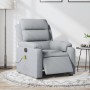 Sillón reclinable de masaje eléctrico tela gris claro en Sillones | Comprar online en Foru.es