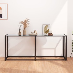 Mesa consola vidrio templado transparente 180x35x75,5 cm de , Mesas auxiliares - Ref: Foro24-331682, Precio: 72,25 €, Descuen...