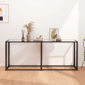 Mesa consola vidrio templado transparente 180x35x75,5 cm de , Mesas auxiliares - Ref: Foro24-331682, Precio: 71,66 €, Descuen...
