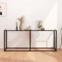 Transparent tempered glass console table 180x35x75.5 cm by , Side tables - Ref: Foro24-331682, Price: 71,66 €, Discount: %
