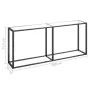 Transparent tempered glass console table 180x35x75.5 cm by , Side tables - Ref: Foro24-331682, Price: 71,66 €, Discount: %