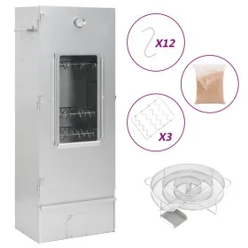 Horno ahumador de BBQ con generador humo frío acero galvanizado de , Barbacoas - Ref: Foro24-3200750, Precio: 204,33 €, Descu...