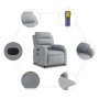 Sillón reclinable de masaje eléctrico tela gris claro en Sillones | Comprar online en Foru.es