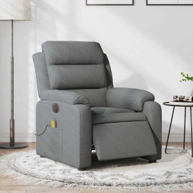 Sillón reclinable de masaje eléctrico tela gris oscuro en Sillones | Comprar online en Foru.es