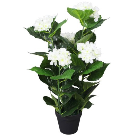 Planta artificial hortensia con macetero 60 cm blanca de vidaXL, Flora artificial - Ref: Foro24-244441, Precio: 29,77 €, Desc...