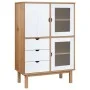 Aparador OTTA madera maciza pino marrón y blanco 85x43x125 cm de , Aparadores - Ref: Foro24-351308, Precio: 230,25 €, Descuen...