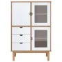 Aparador OTTA madera maciza pino marrón y blanco 85x43x125 cm de , Aparadores - Ref: Foro24-351308, Precio: 230,25 €, Descuen...