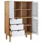 Aparador OTTA madera maciza pino marrón y blanco 85x43x125 cm de , Aparadores - Ref: Foro24-351308, Precio: 230,25 €, Descuen...