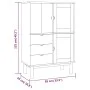 Aparador OTTA madera maciza pino marrón y blanco 85x43x125 cm de , Aparadores - Ref: Foro24-351308, Precio: 230,25 €, Descuen...