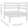Juego de muebles de jardín 5 piezas madera maciza pino blanco de , Conjuntos de jardín - Ref: Foro24-3082623, Precio: 239,87 ...