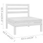Juego de muebles de jardín 5 piezas madera maciza pino blanco de , Conjuntos de jardín - Ref: Foro24-3082623, Precio: 239,87 ...