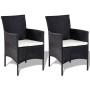 Set de muebles de jardín 4 pzas y cojines ratán sintético negro de , Conjuntos de jardín - Ref: Foro24-44186, Precio: 256,33 ...