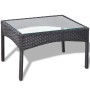 Set de muebles de jardín 4 pzas y cojines ratán sintético negro de , Conjuntos de jardín - Ref: Foro24-44186, Precio: 256,33 ...