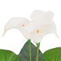 Planta cala lilly artificial con macetero 85 cm blanca de vidaXL, Flora artificial - Ref: Foro24-244445, Precio: 38,84 €, Des...