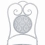Mesa y sillas bistró de jardín 3 piezas acero blanco grisáceo de vidaXL, Conjuntos de jardín - Ref: Foro24-43150, Precio: 193...