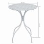 Mesa y sillas bistró de jardín 3 piezas acero blanco grisáceo de vidaXL, Conjuntos de jardín - Ref: Foro24-43150, Precio: 193...