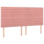 Cabeceros 4 unidades de terciopelo rosa 100x5x78/88 cm de , Cabeceros y pies de cama - Ref: Foro24-3116543, Precio: 113,63 €,...