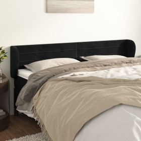 Cabecero de terciopelo negro 183x23x78/88 cm de , Cabeceros y pies de cama - Ref: Foro24-3117346, Precio: 73,73 €, Descuento: %