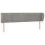 Cabecero de terciopelo gris claro 183x23x78/88 cm de , Cabeceros y pies de cama - Ref: Foro24-3117344, Precio: 60,81 €, Descu...