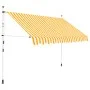 Toldo manual retráctil 300 cm naranja y blanco a rayas de vidaXL, Toldos - Ref: Foro24-43234, Precio: 102,29 €, Descuento: %