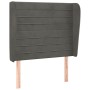 Cabecero con orejas de terciopelo gris oscuro 93x23x118/128 cm de , Cabeceros y pies de cama - Ref: Foro24-3118133, Precio: 6...