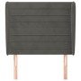 Cabecero con orejas de terciopelo gris oscuro 93x23x118/128 cm de , Cabeceros y pies de cama - Ref: Foro24-3118133, Precio: 6...