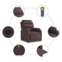 Sillón reclinable de masaje eléctrico tela marrón oscuro en Sillones | Comprar online en Foru.es