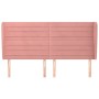Cabecero con orejas de terciopelo rosa 203x23x118/128 cm de , Cabeceros y pies de cama - Ref: Foro24-3118167, Precio: 135,07 ...