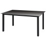 Mesa de jardín de aluminio y vidrio negra 150x90x74 cm de vidaXL, Mesas de jardín - Ref: Foro24-42788, Precio: 165,36 €, Desc...