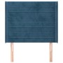 Cabecero con orejas de terciopelo azul oscuro 93x16x118/128 cm de , Cabeceros y pies de cama - Ref: Foro24-3119760, Precio: 7...