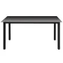Mesa de jardín de aluminio y vidrio negra 150x90x74 cm de vidaXL, Mesas de jardín - Ref: Foro24-42788, Precio: 134,30 €, Desc...