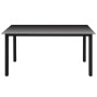 Mesa de jardín de aluminio y vidrio negra 150x90x74 cm de vidaXL, Mesas de jardín - Ref: Foro24-42788, Precio: 165,36 €, Desc...