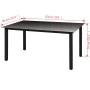 Mesa de jardín de aluminio y vidrio negra 150x90x74 cm de vidaXL, Mesas de jardín - Ref: Foro24-42788, Precio: 134,30 €, Desc...