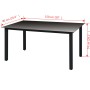 Mesa de jardín de aluminio y vidrio negra 150x90x74 cm de vidaXL, Mesas de jardín - Ref: Foro24-42788, Precio: 165,36 €, Desc...