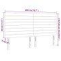 Cabecero con luces LED terciopelo rosa 200x5x118/128 cm de , Cabeceros y pies de cama - Ref: Foro24-3122635, Precio: 121,99 €...