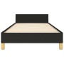 Estructura de cama con cabecero de tela negro 90x190 cm de , Camas y somieres - Ref: Foro24-3125100, Precio: 149,98 €, Descue...