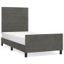 Estructura de cama con cabecero terciopelo gris oscuro 90x200cm de , Camas y somieres - Ref: Foro24-3125795, Precio: 128,54 €...
