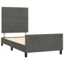 Estructura de cama con cabecero terciopelo gris oscuro 90x200cm de , Camas y somieres - Ref: Foro24-3125795, Precio: 128,54 €...
