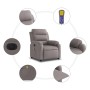Sillón reclinable de masaje eléctrico tela gris taupe en Sillones | Comprar online en Foru.es