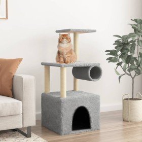 Árbol rascador gatos con postes de sisal gris claro 109,5 cm en Mobiliario para gatos | Comprar online en Foru.es